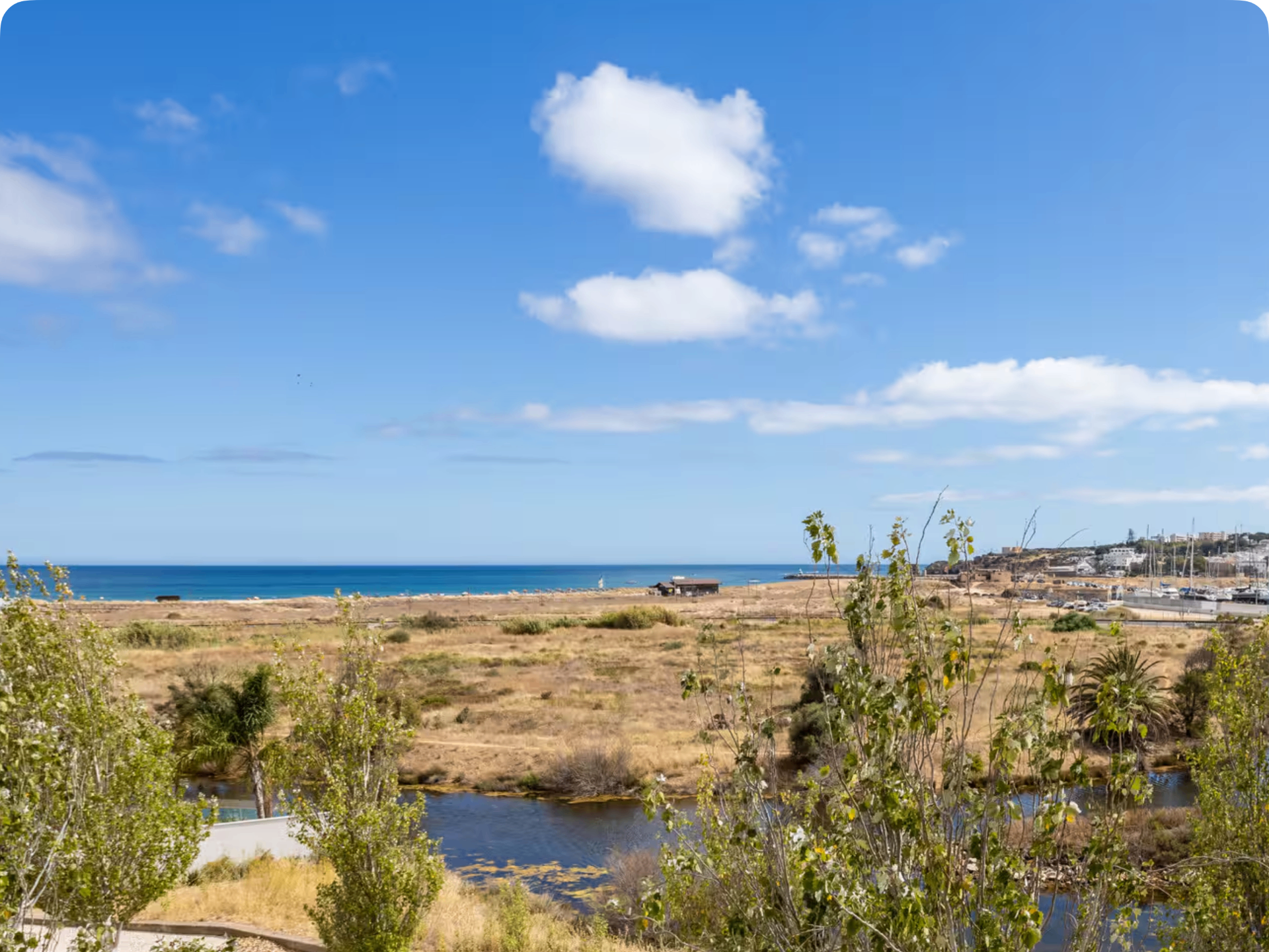 The undeveloped land beside Meia Praia beach in Lagos, Portugal, reported as the site of the proposed resort